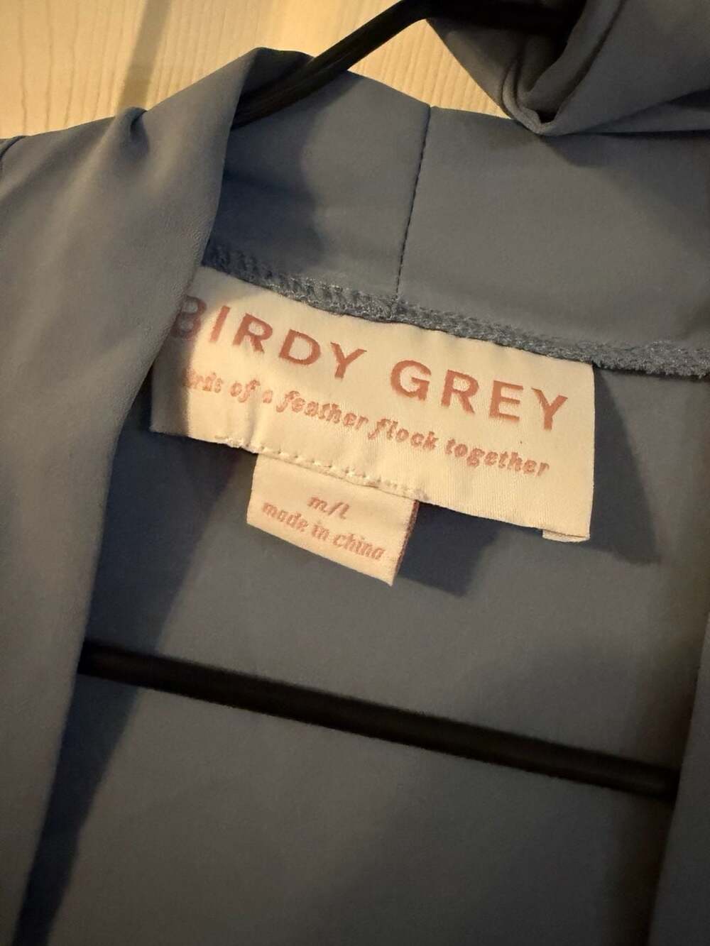 Birdy Grey Blue Ruffle Robe Size M/L - Picture 5 of 5
